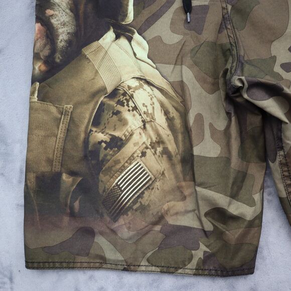 The Mountain Shorts Mens 30 Camouflage Military Bulldog Drawstring Bottoms - Picture 14 of 16